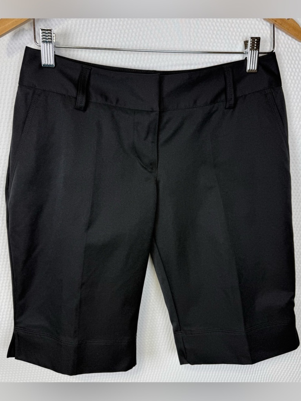 Adidas Climalite Black Bermuda Golf Shorts Women’s Size 2 Athletic Stretch NWOT